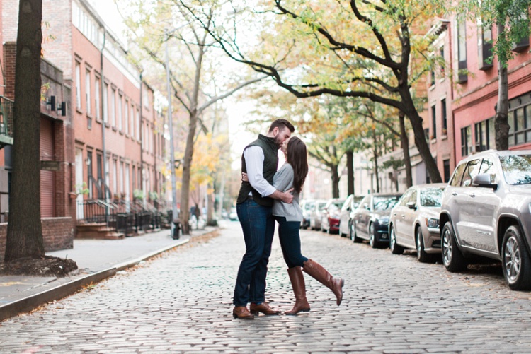 NYC_Soft_Romantic_Cobblestone_Street_Engagement_Photos_Vicki_Erik_Photographers